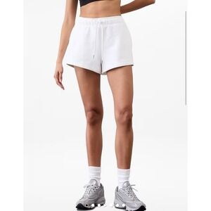 Athleta Terry Sportie Short White Heavyweight Women's Size Small NWT
